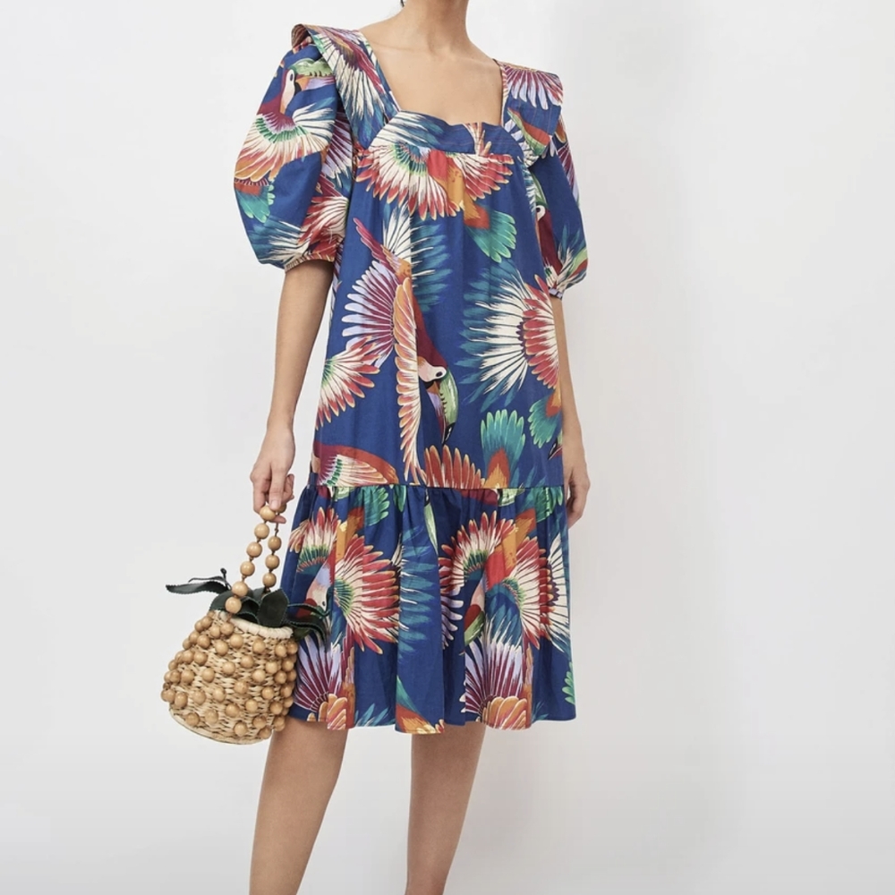 FARM Rio Toucans Midi Dress